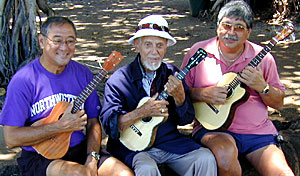 Byron Yasui, Bill Tapia, and Benny Chong, Honolulu, 2003